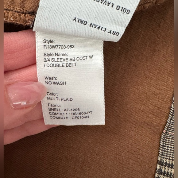 R13 Double belted trench coat size Large - Picture 15 of 17